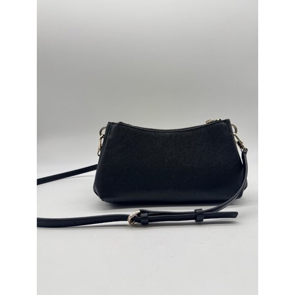 GUESS Noelle triple compartment faux-leather women's small crossbody bag - Black - Picture 10 of 12
